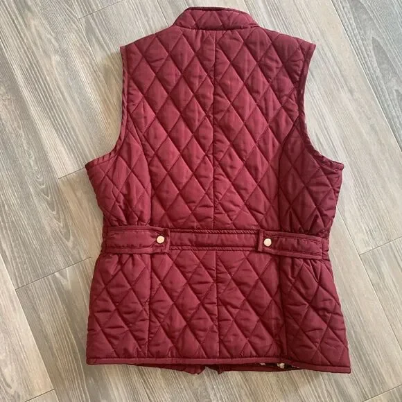 Quilted Burgundy Vest - Picture 2 of 4